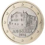 1 euro Andorra obverse