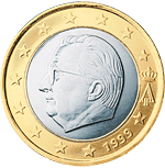 1 Euro Belgio Re Alberto prima serie dritto