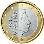 1 Euro Luxembourg obverse