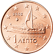 1 eurocent Greece obverse