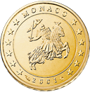 10 eurocent Monaco Prince Rainier obverse