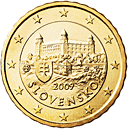 10 eurocent Slovakia obverse