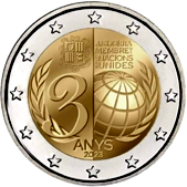 2 Euro Commemorativo Andorra 2023 - Anniversario ingresso ONU