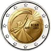 2 Euro Commemorativo Andorra 2023 - Festa del solstizio d'estate