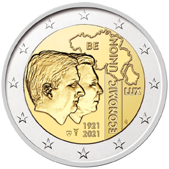 2 Euro Commemorative coin Belgium 2021 - 100 years since the signing of the Belgium–Luxembourg Economic Union 