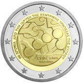 2 Euro Commemorativo Cipro 2023 - Anniversary Central Bank of Cyprus