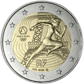 2 Euro Commemorative coin France 2021 - First of the series 2024 Summer Olympics