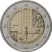 2 Euro Commemorative coin Germany 2020 -  50th Anniversary of the Warsaw Genuflection