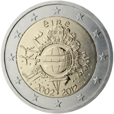 2 Euro Commemorative coin Ireland 2012 - 10th anniversary of the Euro