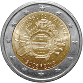 2 Euro Commemorativo Italia 2012 - 10th anniversary of Euro