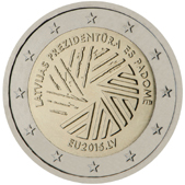 2 Euro Commemorative coin Latvia 2015 - EU Presidency