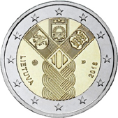 2 Euro Commemorative coin Lithuania 2018 - Anniversary of the Founding of the Independent Baltic States