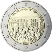 2 Euro Commemorative coin Malta 2012 - Majority Representation in 1887