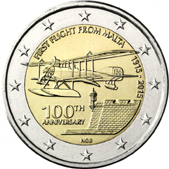 2 Euro Commemorative coin Malta 2015 - 100 years since the first flight from Malta