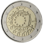 2 Euro Commemorative coin Malta 2015 - Anniversary of the European Union flag