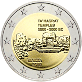 2 Euro Commemorative coin Malta 2019 - Ta' Ħaġrat Temples