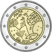 2 Euro Commemorative coin Malta 2020 - From Children in Solidarity: Children's game