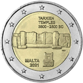 2 Euro Commemorative coin Malta 2021 - Tarxien Temples