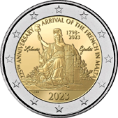 2 Euro Commemorative coin Malta 2023 - 225th anniversary of the French invasion of Malta