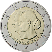 2 Euro Commemorative coin Principality of Monaco 2011