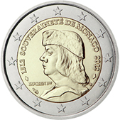 2 Euro Commemorative coin Principality of Monaco 2012