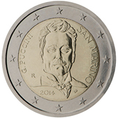 2 Euro Commemorative coin San Marino 2014 - Giacomo Puccini