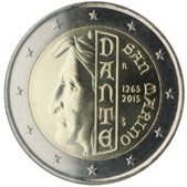 2 Euro Commemorative coin San Marino 2015 - Dante Alighieri