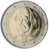 2 Euro Commemorative coin San Marino 2016 - Shakespeare