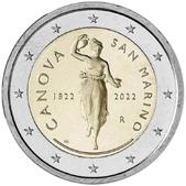 2 Euro Commemorative coin San Marino 2022 - Antonio Canova 