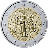 2 Euro Commemorative coin Slovakia 2013 - 1150th anniversary of the mission of Constantine and Methodius