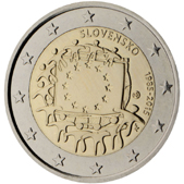 2 Euro Commemorative coin Slovakia 2015 - Anniversary of the European Union flag