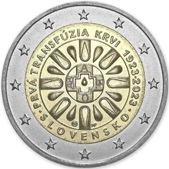 2 Euro Commemorative coin Slovakia 2023 - 100 years since the first blood transfusion