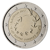 2 Euro Commemorative coin Slovenia 2017 - Anniversary of the adoption of the Euro