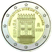 2 Euro Commemorative coin Spain 2020 - Mudéjar Architecture of Aragon