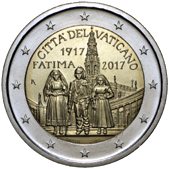 2 Euro Commemorative coin Vatican 2017 - 100 years since the visions of Fátima