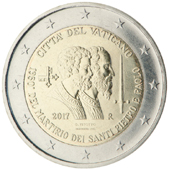 2 Euro Commemorative coin Vatican 2017 - Anniversary of the martyrdom of Saints Peter and Paul