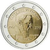 2 Euro Commemorative coin Vatican 2018 - 50 years since the death of Padre Pio