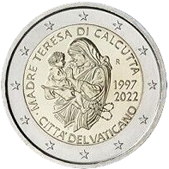 2 Euro Commemorative coin Vatican 2022 - 25 years since the death of Mother Teresa