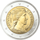 2 Euro Latvia obverse