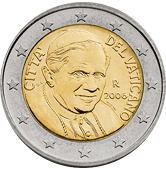 2 Euro Vatican City Benedict XVI obverse