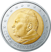 2 Euro Vatican City John Paul II obverse