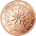 2 eurocent Austria obverse