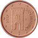 2 eurocent San Marino obverse 3rd type