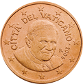 2 eurocent Vatican City Pope Benedict XVI obverse