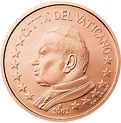 2 eurocent Vatican City John Paul II obverse