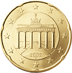 20 eurocent Germany obverse