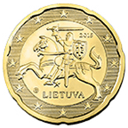 20 eurocent Lithuania obverse