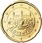 20 eurocent Slovakia obverse