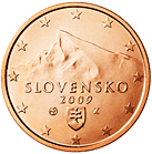 5 eurocent Slovakia obverse