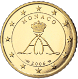 50 eurocent Monaco Prince Albert obverse